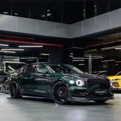 벤틀리 플라잉 스퍼 탄소 섬유 바디 키트 플라잉 스퍼 업그레이드 MANSORY 스타일 앞 입술 확산기 스포일러 후드 바디 키트