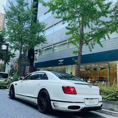 벤틀리 플라잉 스퍼 탄소 섬유 바디 키트 플라잉 스퍼 업그레이드 MANSORY 스타일 앞 입술 확산기 스포일러 후드 바디 키트