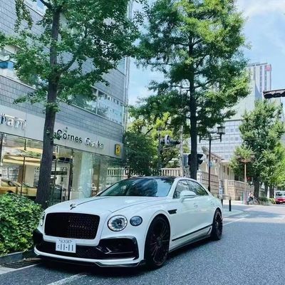 벤틀리 플라잉 스퍼 탄소 섬유 바디 키트 플라잉 스퍼 업그레이드 MANSORY 스타일 앞 입술 확산기 스포일러 후드 바디 키트