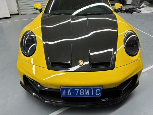 포르쉐 992 탄소섬유 바디 키트 992 GT3 스타일 앞뒤 배머 사이드 스커트 스포일러 후드
