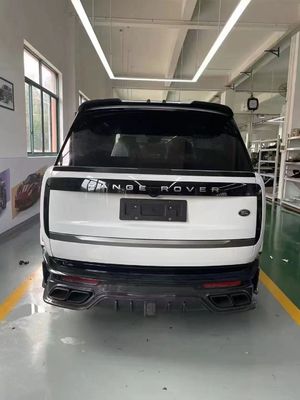 랜드로버 레인지로버 탄소섬유 보디킷 레인지로버 업그레이드 된 맨소리 스타일 앞 입술 확산기 스포일러 후드 휠 아크 사이드 스커트