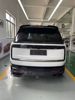 랜드로버 레인지로버 탄소섬유 보디킷 레인지로버 업그레이드 된 맨소리 스타일 앞 입술 확산기 스포일러 후드 휠 아크 사이드 스커트