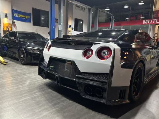 닛산 GTR 탄소섬유 바디 키트 GTR r35 업그레이드 2024nismo 스타일 앞뒤 배머 스포일러 후드 펜더