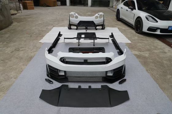 닛산 GTR 탄소섬유 바디 키트 GTR r35 업그레이드 2024nismo 스타일 앞뒤 배머 스포일러 후드 펜더