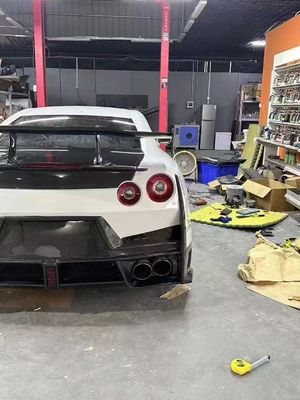 닛산 GTR 탄소섬유 바디 키트 GTR r35 업그레이드 2024nismo 스타일 앞뒤 배머 스포일러 후드 펜더