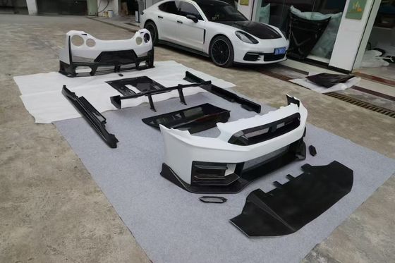 닛산 GTR 탄소섬유 바디 키트 GTR r35 업그레이드 2024nismo 스타일 앞뒤 배머 스포일러 후드 펜더