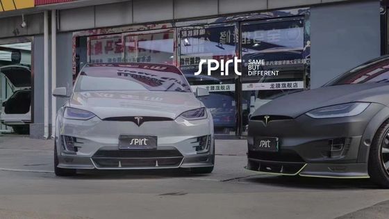 테슬라 모델 X 탄소 섬유 보디 키트 모델 X 탄소 섬유 앞 입술 확산기 스포일러 후드 휠 아크 폭 보디 키트