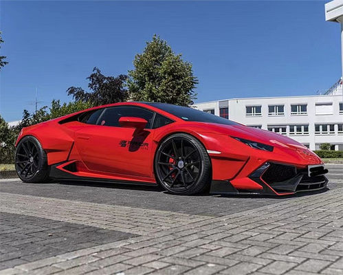람보르기니 LP580 LP610 탄소섬유 휠체어 키트 LP580 LP610 업그레이드 된 PD 스타일 앞뒤 배머 스포일러 휠체어