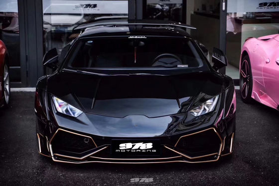 람보르기니 LP580 LP610 탄소섬유 휠체어 키트 LP580 LP610 업그레이드 된 PD 스타일 앞뒤 배머 스포일러 휠체어