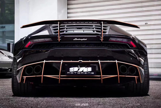 람보르기니 LP580 LP610 탄소섬유 휠체어 키트 LP580 LP610 업그레이드 된 PD 스타일 앞뒤 배머 스포일러 휠체어
