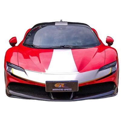 페라리 SF90 건조 탄소 섬유 보디 키트 SF90 OEM 스타일 탄소 섬유 앞 입술 디푸저 스포일러 사이드 스커트