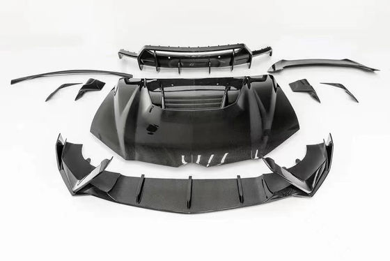 람보르기니 Urus 탄소 섬유 보디 키트 Urus 업그레이드 된 VORS 스타일 탄소 섬유 앞 입술 확산 스포일러 후드