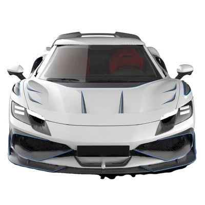 296GTB 페라리 키트 자동차 보디 2021 건조 탄소 섬유 앞 입술 차 앞 벙퍼 디푸저