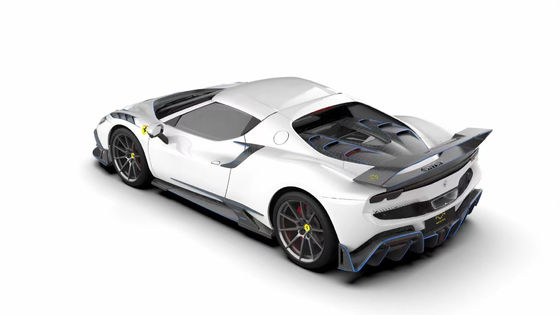 296GTB 페라리 키트 자동차 보디 2021 건조 탄소 섬유 앞 입술 차 앞 벙퍼 디푸저