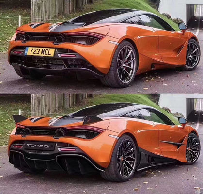 맥라렌 720S 720 업그레이드 된 TOPCAR 스타일 앞 껍데기 후방 확산기 스포일러 커버