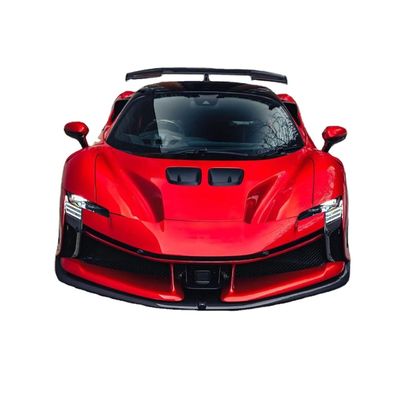SF90FXX 페라리 SF90 바디 키트 앞뒤 차 배머 사이드 스커트 후드 뒷등