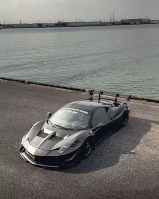 458 페라리 보디 키트 LB 스타일 앞뒤 배머 2011 - 2014 후드 스포일러