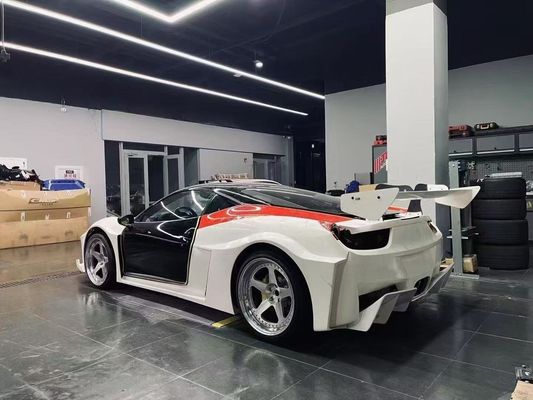 458 페라리 보디 키트 LB 스타일 앞뒤 배머 2011 - 2014 후드 스포일러