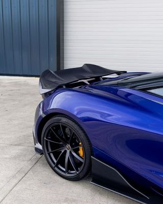 블루 720s 와이드 보디 키트 맥라렌 탄소 섬유 앞 입술 확산 스포일러 키트