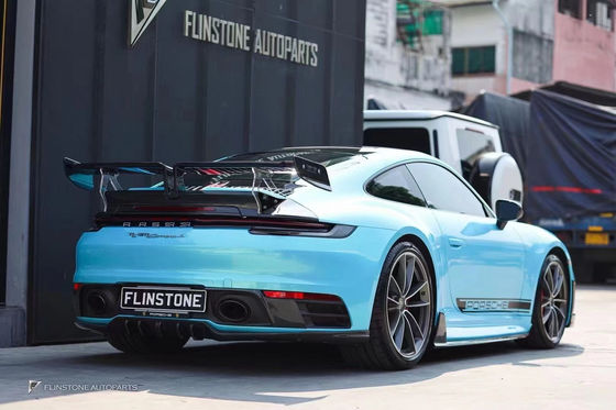 포르쉐 911 992 탄소섬유 바디 키트 911 992 업그레이드된 테크아트 스타일 앞 껍데기 디푸저 스포일러 사이드 스커트 바디 키트
