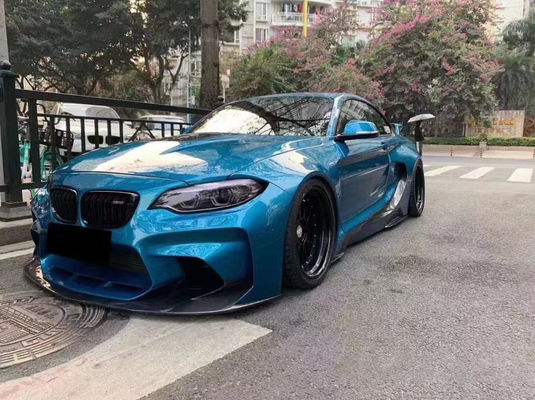 BMW F22 F87 2 시리즈 M2 카시 키트 M2 M235 업그레이드 IMP 스타일 앞뒤 배머 스포일러 폭체
