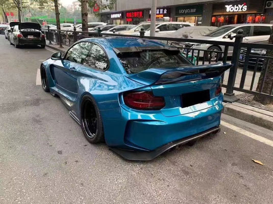 BMW F22 F87 2 시리즈 M2 카시 키트 M2 M235 업그레이드 IMP 스타일 앞뒤 배머 스포일러 폭체