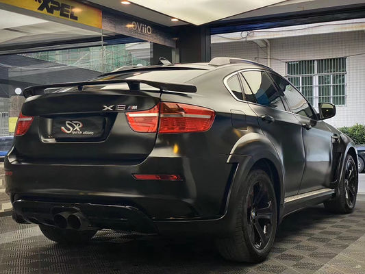 핫 세일 X6 E70 E71 와이드 보디 키트 Forbmw X6 보디 키트 앞뒤 배머 스포일러 사이드 스커트