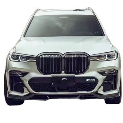BMW X7 탄소섬유 보디 키트 X7 업그레이드 된 FD 스타일 탄소섬유 전면 껍데기 확산 스포일러 상단 날개 보디 키트