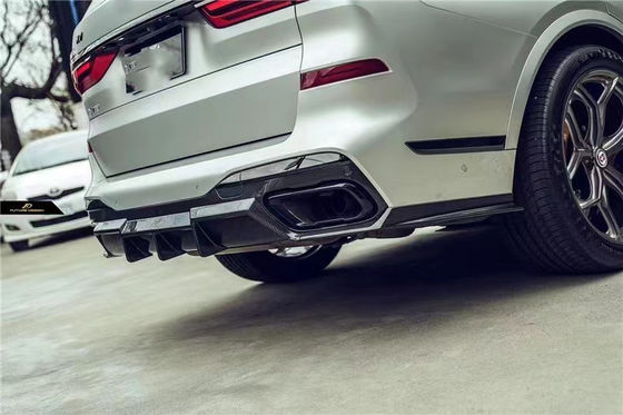 BMW X7 탄소섬유 보디 키트 X7 업그레이드 된 FD 스타일 탄소섬유 전면 껍데기 확산 스포일러 상단 날개 보디 키트