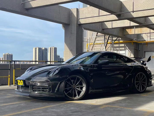 포르쉐 911 992 시체 키트 911 992 업그레이드 된 탑카 스타일 앞뒤 배머 스포일러 시체 키트