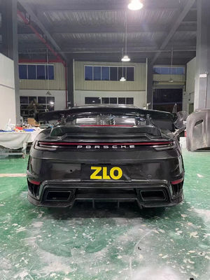 포르쉐 911 992 시체 키트 911 992 업그레이드 된 탑카 스타일 앞뒤 배머 스포일러 시체 키트