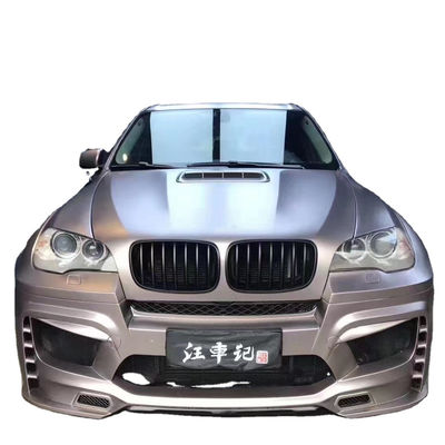 BMW E70 E71 X5 보디 키트 FPR 재료 X5 E70 E71 업그레이드 PD 스타일 앞뒤 배머 Wide Bodyki