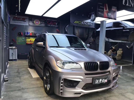 BMW E70 E71 X5 보디 키트 FPR 재료 X5 E70 E71 업그레이드 PD 스타일 앞뒤 배머 Wide Bodyki