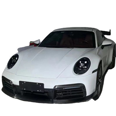 포르쉐 911 992 탄소섬유 시체 키트 911 992 업그레이드 된 브래스 스타일 전면 껍데기 스포일러 시체 키트
