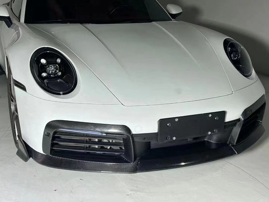 포르쉐 911 992 탄소섬유 시체 키트 911 992 업그레이드 된 브래스 스타일 전면 껍데기 스포일러 시체 키트