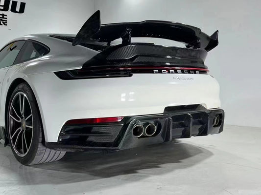 포르쉐 911 992 탄소섬유 시체 키트 911 992 업그레이드 된 브래스 스타일 전면 껍데기 스포일러 시체 키트
