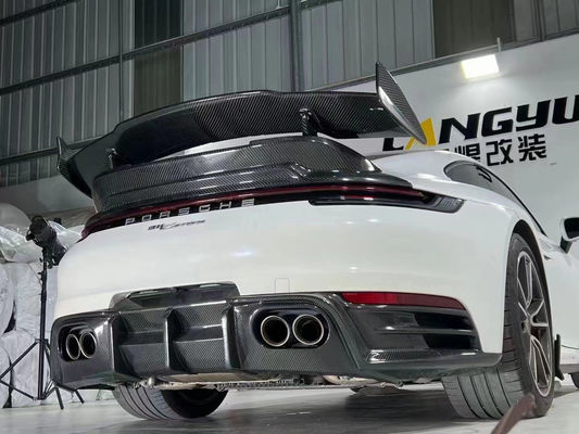 포르쉐 911 992 탄소섬유 시체 키트 911 992 업그레이드 된 브래스 스타일 전면 껍데기 스포일러 시체 키트