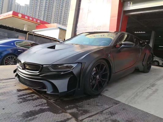 BMW I8 탄소 섬유 시체 키트 I8 업그레이드 에너지 스타일 앞뒤 배머 스포일러 와이드보디 키트
