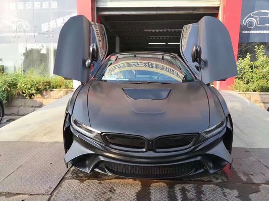 BMW I8 탄소 섬유 시체 키트 I8 업그레이드 에너지 스타일 앞뒤 배머 스포일러 와이드보디 키트