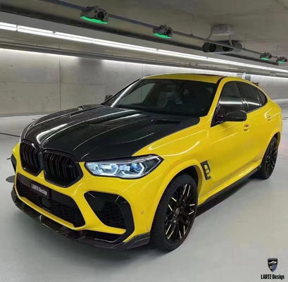 BMW X6M F96의 자동차 부품 탄소섬유 시체 키트 X6M F96 업그레이드 된 LARTE 디자인 스타일 전면 껍데기 디퓨저 스포일러 시체 키트