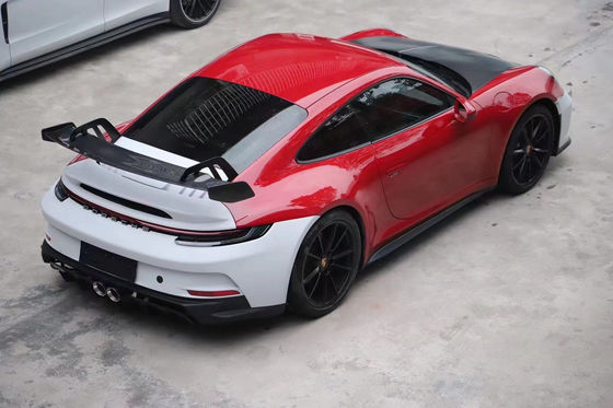 포르쉐911 992 992 업그레이드된 GT3 스타일 앞뒤 배머 사이드 스커트 스포일러 후드 보디 키트