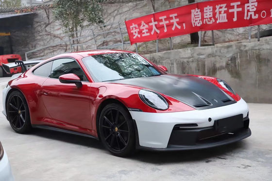 포르쉐911 992 992 업그레이드된 GT3 스타일 앞뒤 배머 사이드 스커트 스포일러 후드 보디 키트