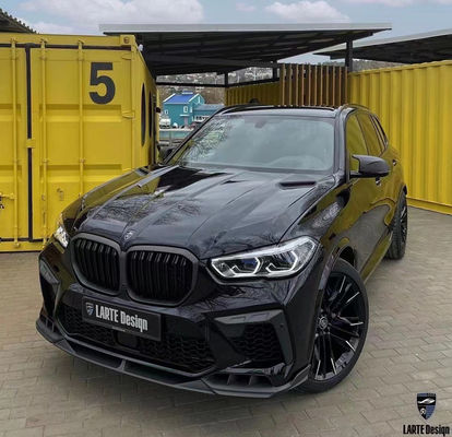 BMW X5M F95 탄소섬유 시체 키트 X5M F95 업그레이드 된 LD 스타일 앞 껍데기 디퓨저 스포일러 시체 키트