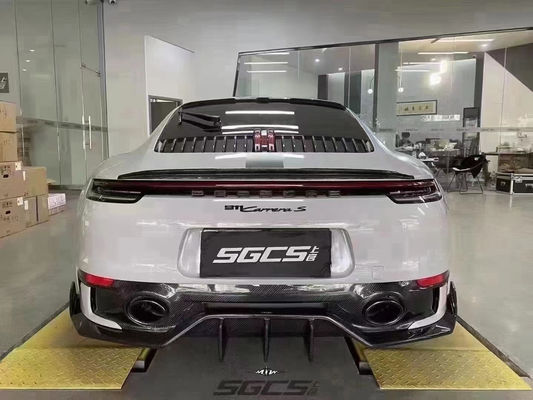 포르쉐 992 탄소 섬유 보디 키트 992 탄소 섬유 앞 입술 확산기 측면 스커트 스포일러 후드 펜더