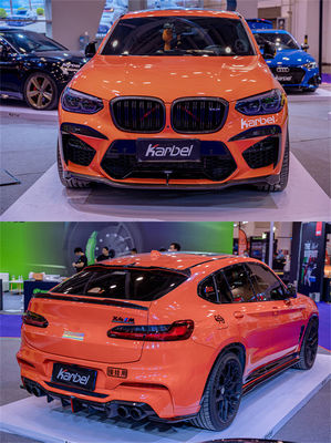 BMW X4M 탄소섬유 보디 키트용 자동차 부품 X4M 탄소섬유 전면 스쿠프 디푸저 스포일러 후드 보디 키트