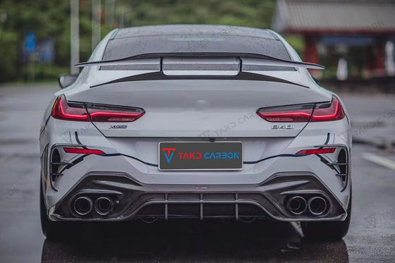 BMW 8 시리즈 G14 G15 G16 840i 탄소섬유 보디 키트 840i 탄소섬유 전면 스카프 스포일러 사이드 스커트