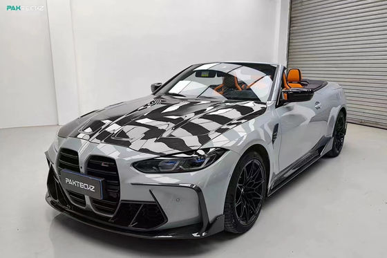 BMW G80 G82M3 M4 탄소섬유 보디 키트 G80 G82M3 M4 업그레이드 된 Paktechz 스타일 앞 입술 확산 스포일러 후드