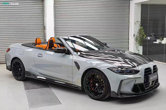 BMW G80 G82M3 M4 탄소섬유 보디 키트 G80 G82M3 M4 업그레이드 된 Paktechz 스타일 앞 입술 확산 스포일러 후드