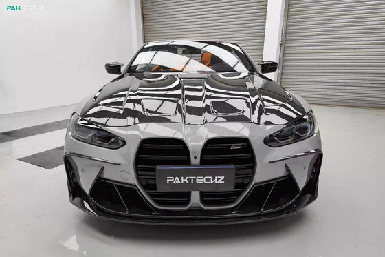 BMW G80 G82M3 M4 탄소섬유 보디 키트 G80 G82M3 M4 업그레이드 된 Paktechz 스타일 앞 입술 확산 스포일러 후드