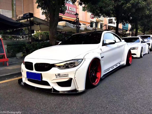 BMW M4 F82 LB 와이드 보디 키트 M4 F82 LB 스타일 앞 입술 확산기 스포일러 탄소 섬유 보디 키트 업그레이드